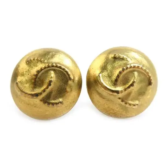 Chanel Cc Logo Clip-On Earrings Gold- #250193C51B - Picture 1 of 8
